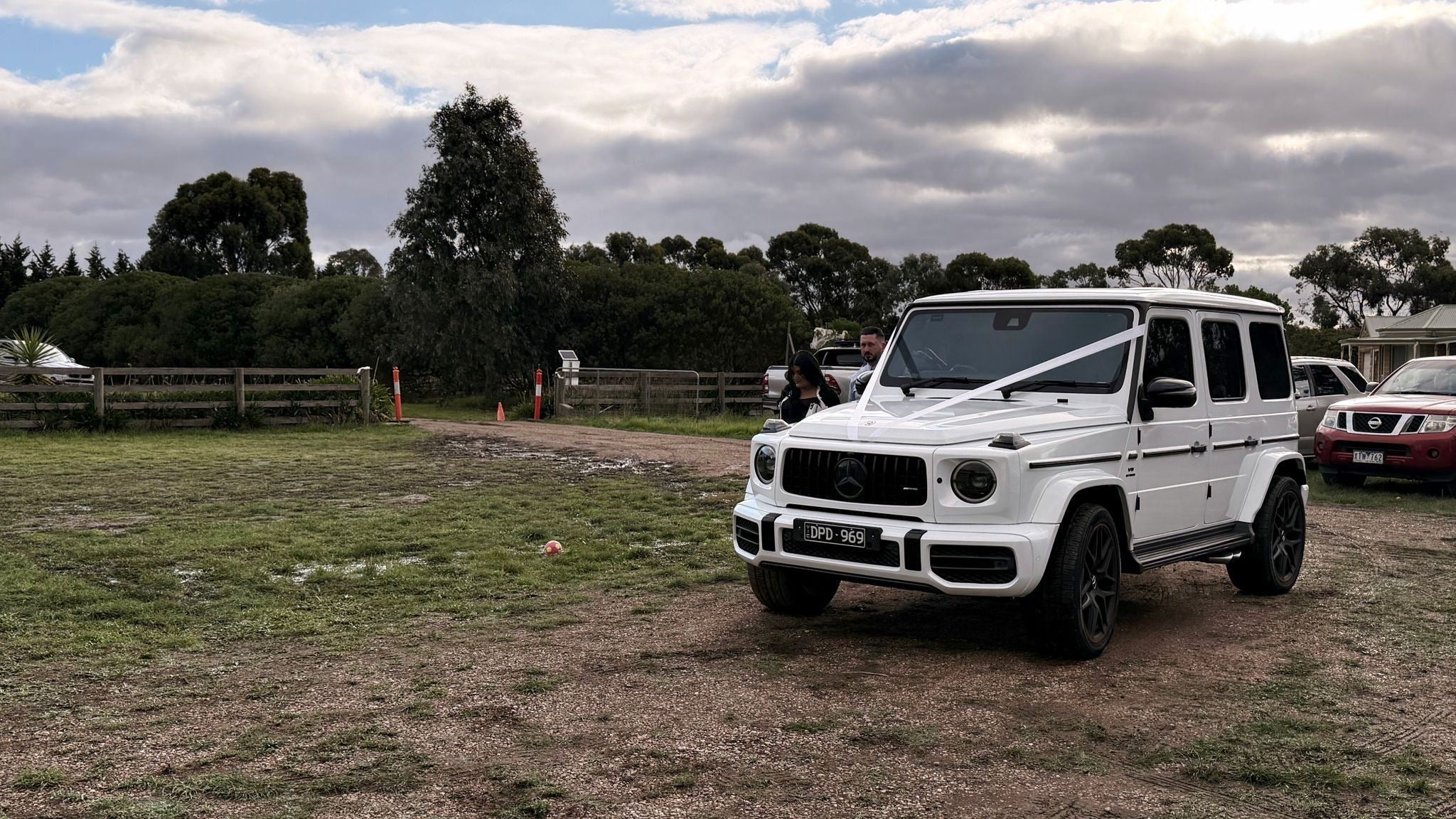 A Grand Wedding Journey from Meadow Heights to Mickleham in a Mercedes Benz G-63